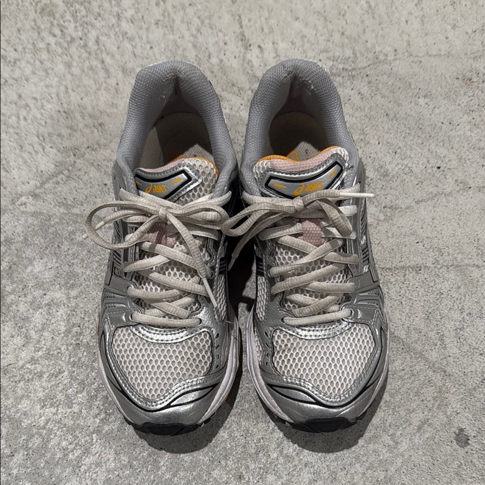 Asics Gray Athletic Shoes with Mesh Upper and Supportive Midsole